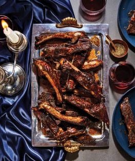 Uncle Reo’s ribs with BBQ sauce