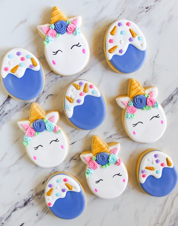  Unicorn Easter egg cookies 