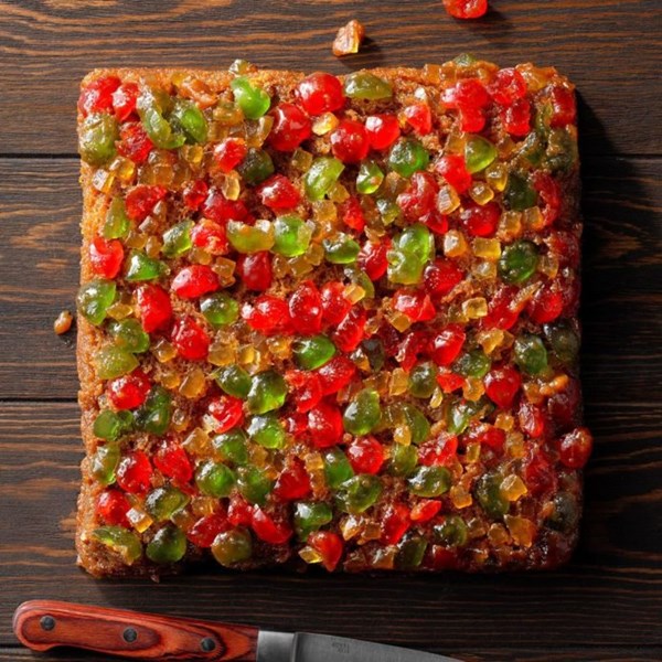 Upside-down fruitcake