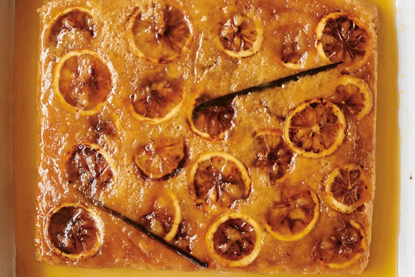 Upside-down lemon, maple & vanilla pudding from Ottolenghi Test Kitchen