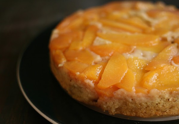 Upside down nectarine cake