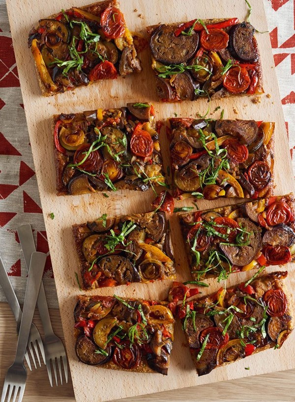 Upside-down ratatouille tart