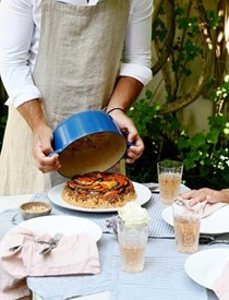 Upside-down savory pie (Maqloubeh)