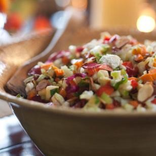 "Use a spoon" chopped salad
