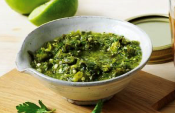 Use-it-up green chilli and herb salsa