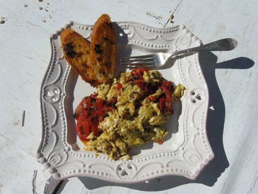 Use the good china eggs, homage to Richard Olney