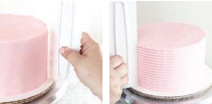 Using a cake comb