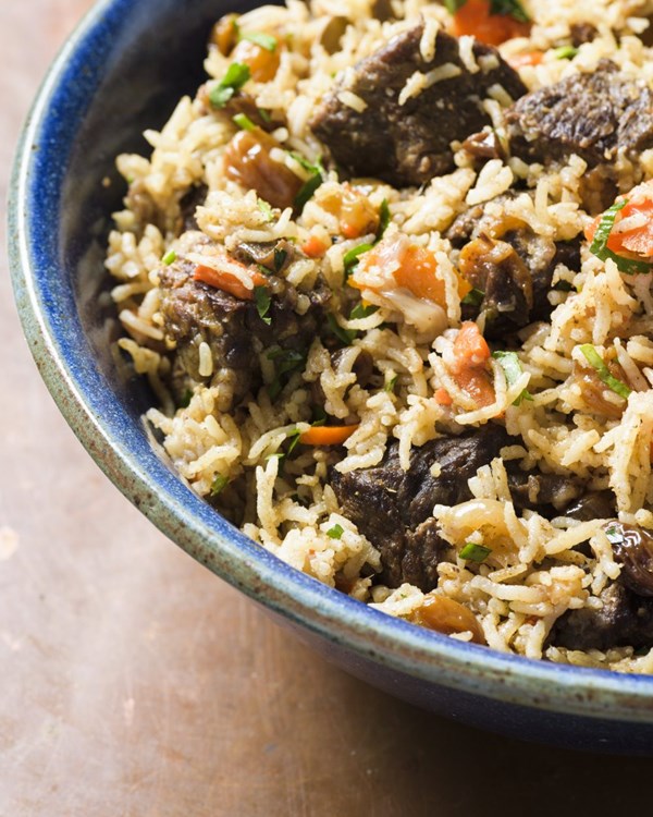 Uzbek rice with beef and carrots (Plov)