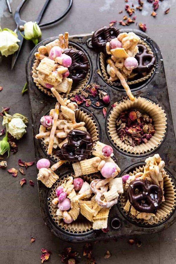 Valentine's Day double chocolate Chex mix
