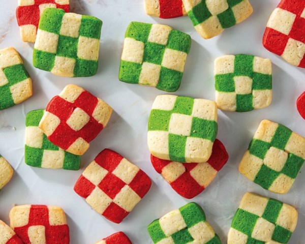 Vanilla-almond checkerboard cookies