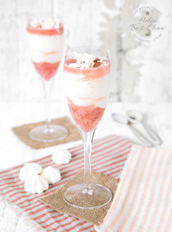Vanilla and rhubarb syllabub