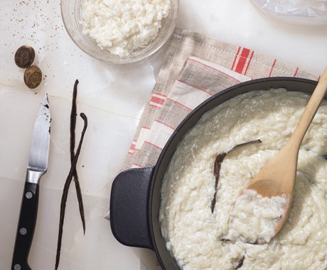Vanilla bean rice pudding