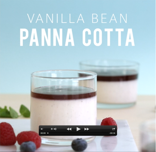 Vanilla berry panna cotta with mixed berry compote