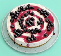Vanilla blueberry cheesecake