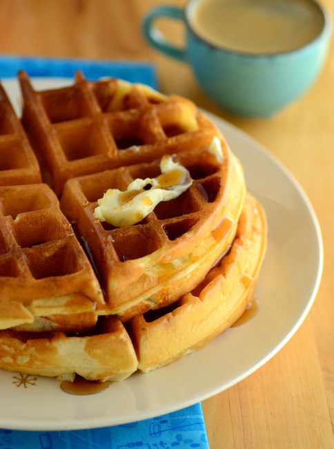 Vanilla buttermilk blender waffles