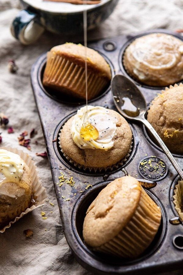 Vanilla chai lemon ricotta muffins