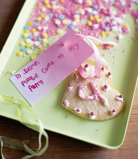 Vanilla cookie party invitations