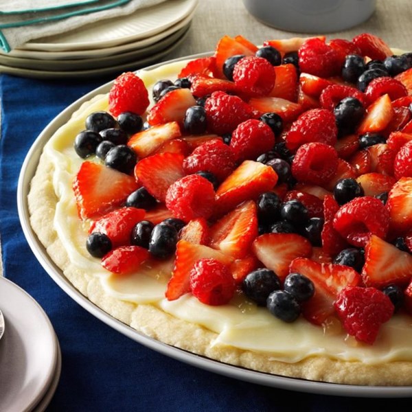 Vanilla cream fruit tart