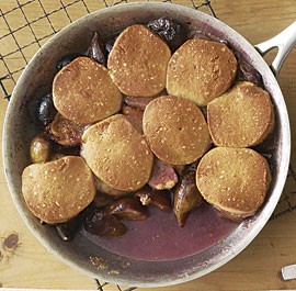 Vanilla-fig cobbler with spiced shortbread topping