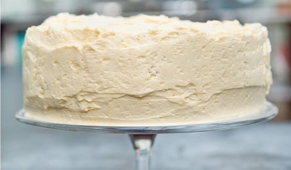 Vanilla layer cake with ermine icing