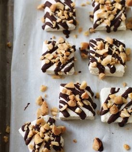 Vanilla nougat candy bar bites