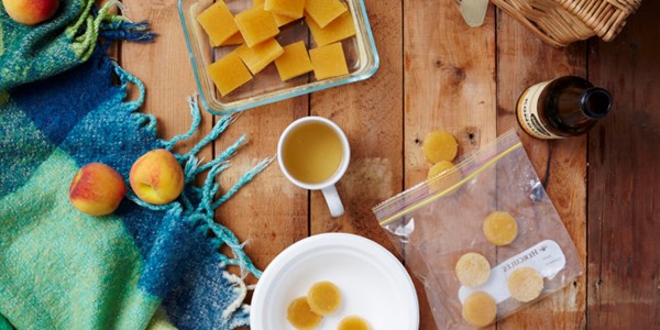 Vanilla peach kombucha gums