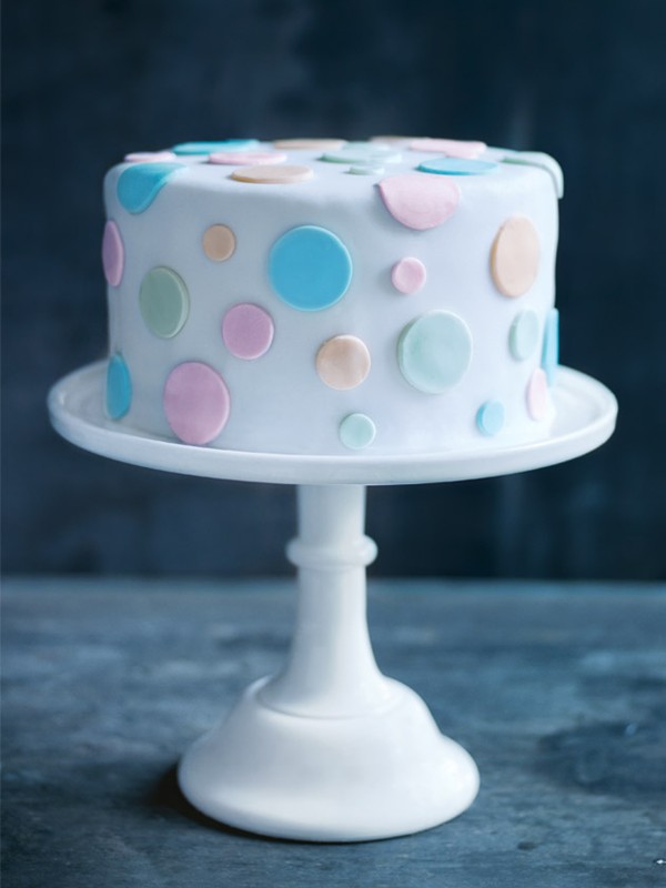 Vanilla polka dot cake