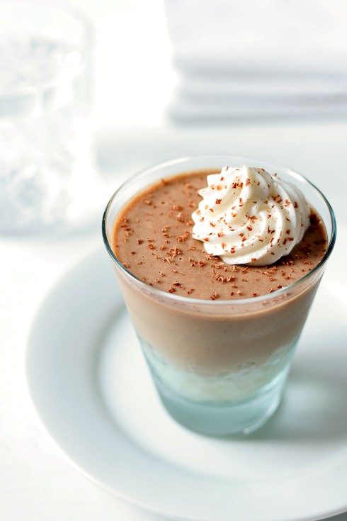 Vanilla tapioca and milk chocolate lime cremeux