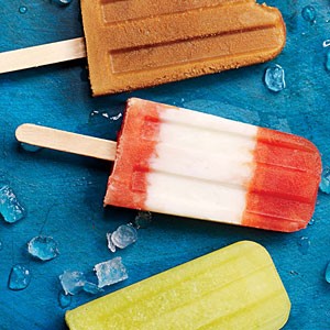 Vanilla yogurt and spiced plum ice pops