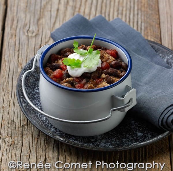 Vaquero bean tempeh chili