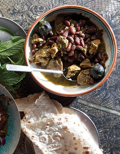 Veal and kidney bean stew (Ghormeh sabzi)