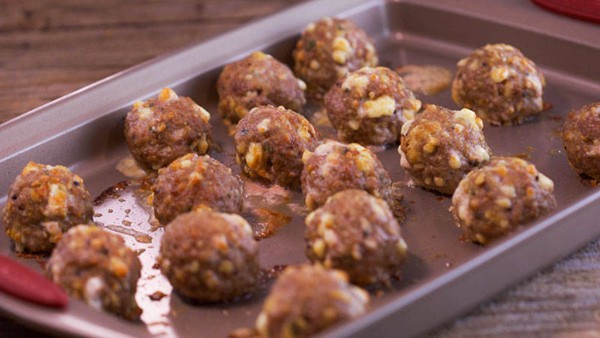 Veal and sage meatballs with Gorgonzola