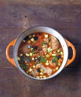 Veal casserole with olives
