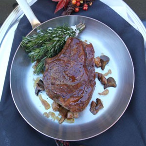 Veal chop with jus