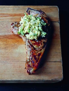 Veal chops with shallot butter