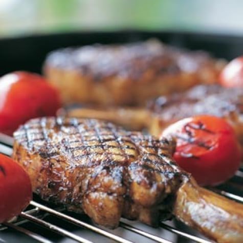 Veal chops with tomato vinaigrette
