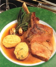 Veal chops with vinegar glaze