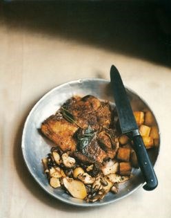 Veal cutlets with ceps