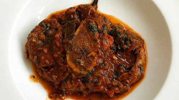 Veal osso buco with anchovy gremolata
