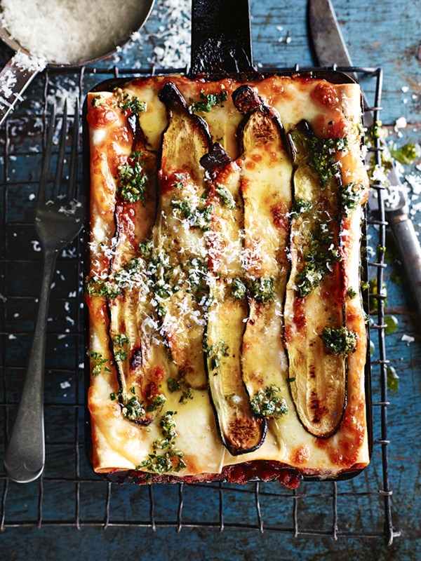 Veal, pork and zucchini individual lasagne