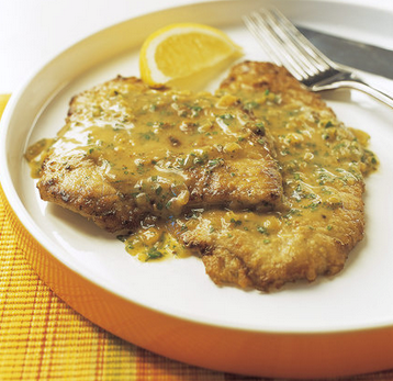 Veal scaloppini with lemon-parsley sauce