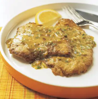 Veal scaloppini with lemon-parsley sauce