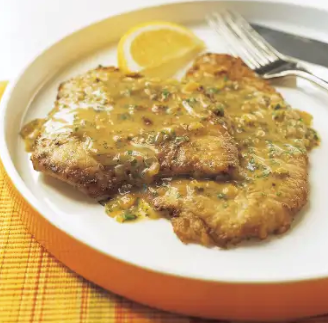 Veal scaloppini with lemon-parsley sauce