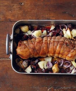 Veal with beetroot and pomelo