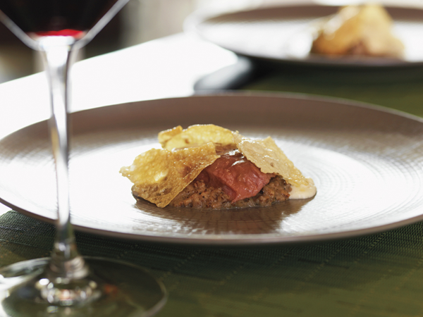 Veal with multigrain "grits" & Kunik cheese