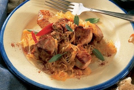 Veal with sauerkraut