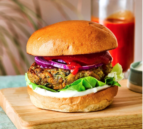 Veg-packed cheeseburgers