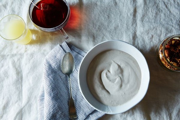 Vegan banana cashew yogurt