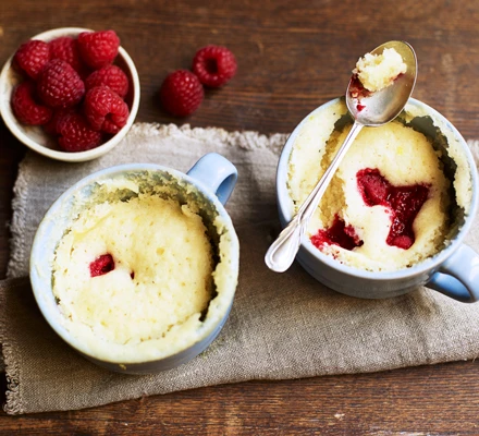 Vegan berry mug cake