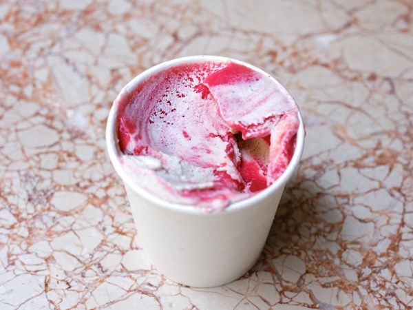 Vegan berry swirl ice cream